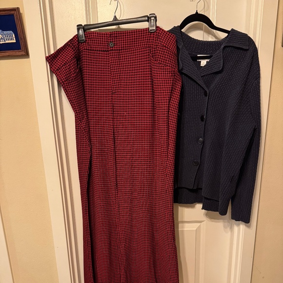 Talbots Woman 2X Navy Waffle Knit Snap-Front Cardigan Jacket - Picture 11 of 11